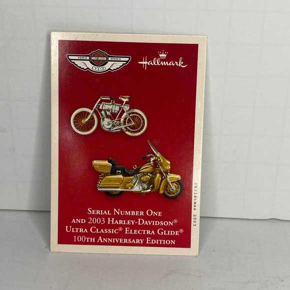 2003 Harley Davidson Hallmark 100th Anniversary Edition Ornaments With Box - Picture 7 of 7